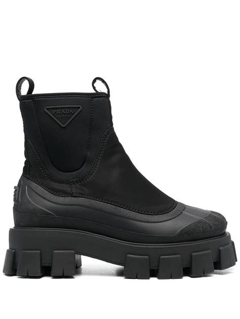 prada monolith gabardine nylon chunky boots|prada monolith.